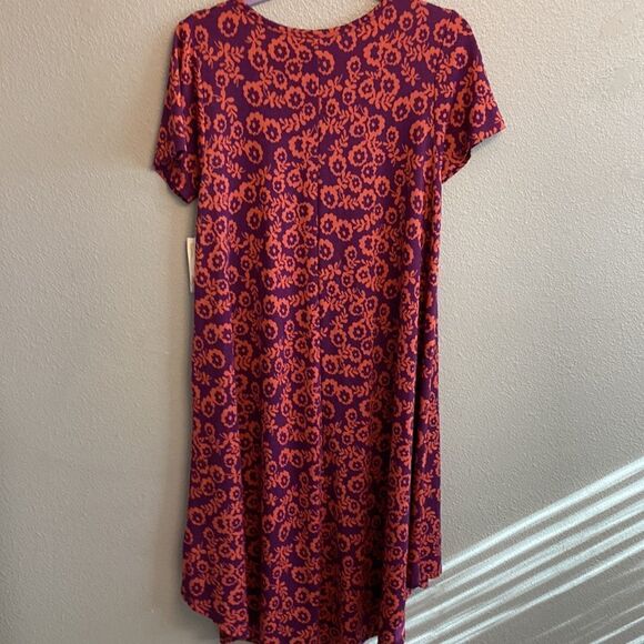 NWT- LuLaRoe- purple print Carly dress- size Small - Picture 6 of 8